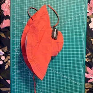 Red Large Brim Bucket Hat